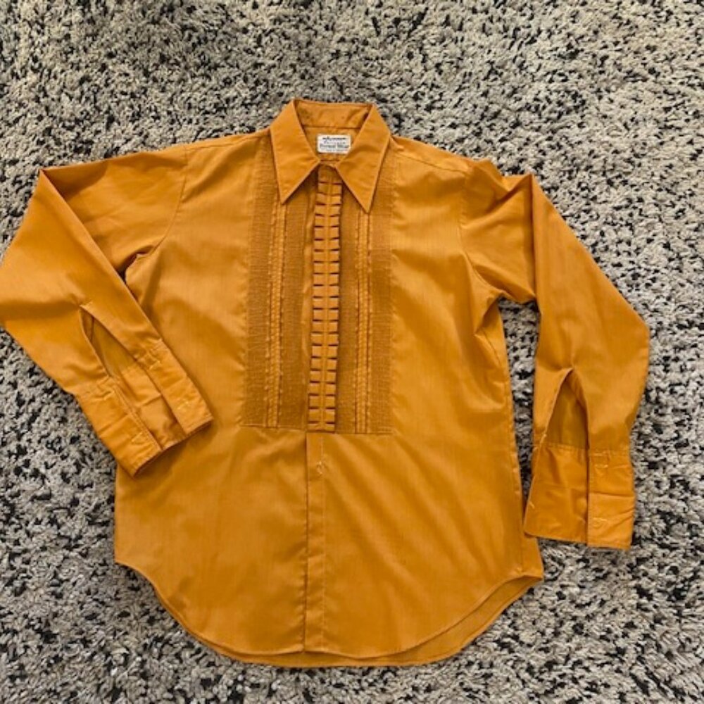 Arrow Men's Golden Mustard Long-Sleeve Dress Shirt